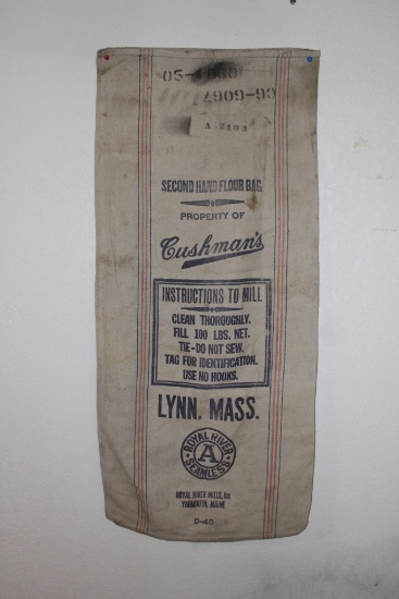 Vintage Cushman's Royal River Seamless 100 lb. Feed Sack