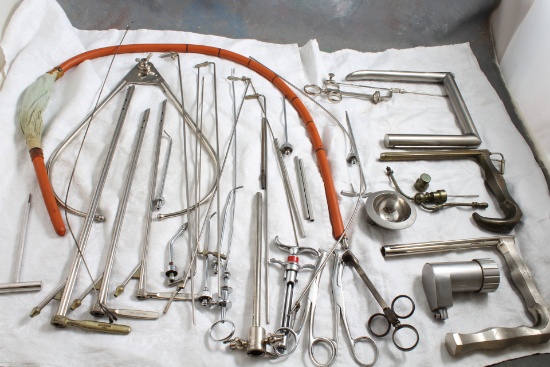 Large Lot vintage medical tools American Cystoscope Pilling Phila Hall + Others