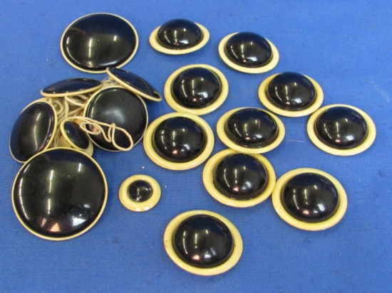 Lot of Vintage Celluloid Buttons – Largest are 1 1/2” in diameter