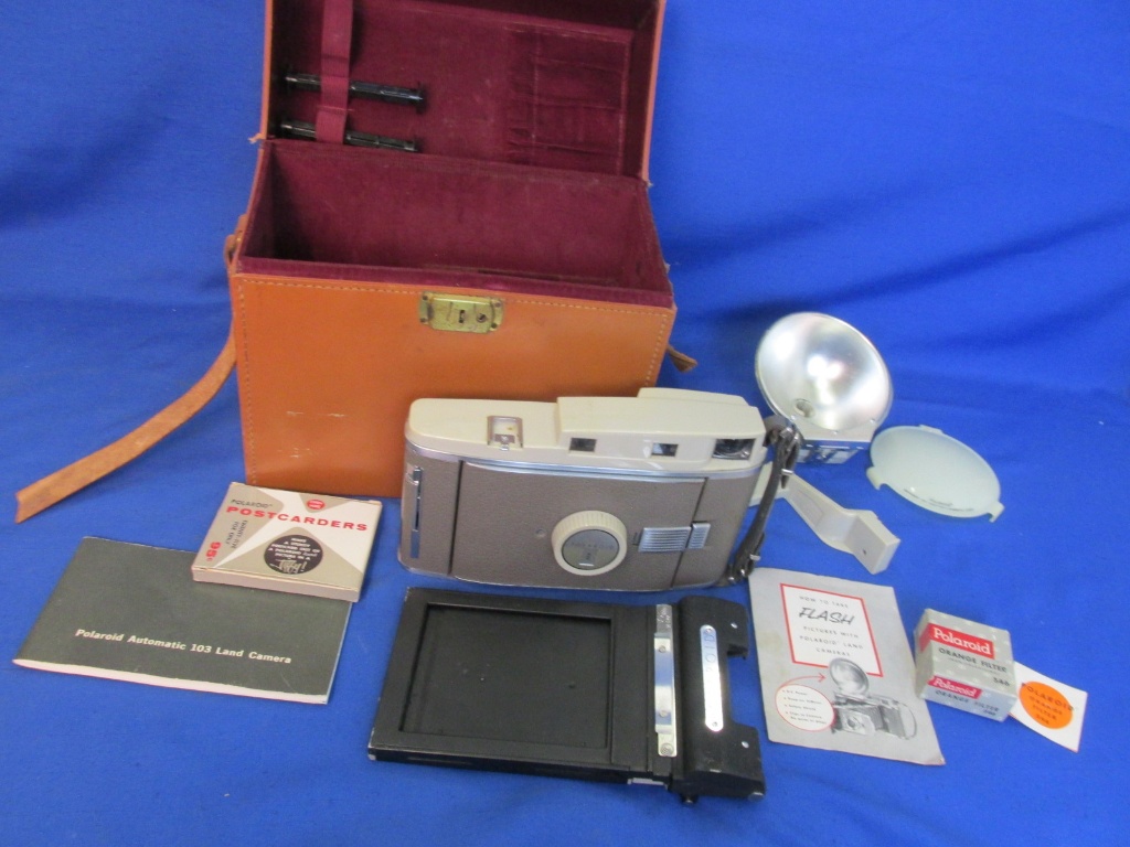 Polaroid 800 Camera, Flash, Film rollers, Postcarders, 4x5 Film Holder,  Instructions & Case | Computers & Electronics Cameras & Camcorders Film  Cameras | Online Auctions | Proxibid