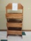 Wooden 3 basket display Rack  28