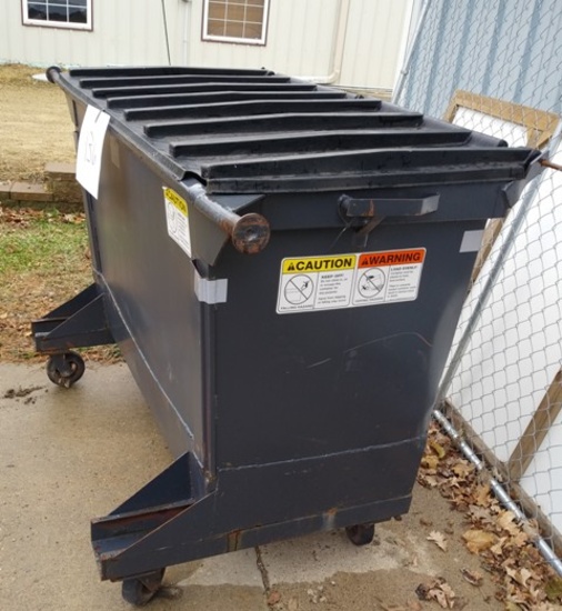 Garbage Dumpster 1.25 cu. Yard  58" x 32" x 32"  Recently totally refurbished, excellent condition.