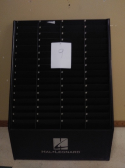 Wooden 64 Slot Pamphlet Display Rack - Black 42" wide x 58" tall x 23" deep