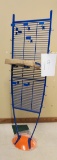 Metal Double Sided Display w/hooks  6' tall  Blue