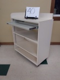 Rolling Computer Station - White  3' x 45
