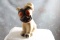 Vintage Hobo Dog with Hat Chalkware Carnival Prize Figurine 7 1/2