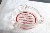 Vintage VALLEY MOBIL SERVICE Advertising Ashtray Spring Valley, Minnesota