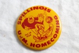 1958 U of M Gophers vs Illinois Homecoming Pinback SPILLINOIS  U of M