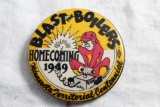 1949 U of M Gophers vs Purdue Homecoming Pinback Blast the Boilers