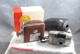 Vintage Keystone Movie Camera w/ Box & Pentax IQ Zoom 35mm Camera
