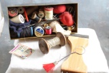 Large Lot of Vintage & Antique Sewing Notions Spools