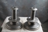 Wilton Armetal Early American Extremely Rare Pair of Candleholders 6 7/8