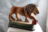 Vintage Lion Chalkware Carnival Prize Figurine 9