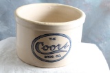 Vintage Advertising Stoneware 2 lb Butter Crock THE COORS BROS. CO.