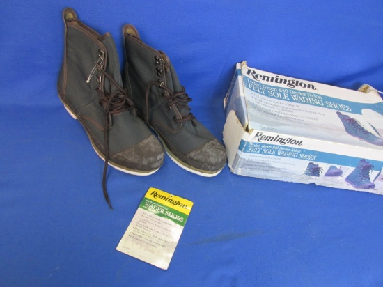 Remington ® Felt Sole Wading Shoes  Size 10 Loden Green 840 Denier Nylon