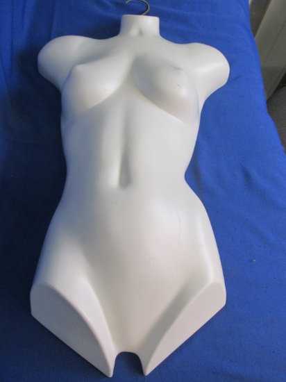 Female Plastic Torso Mannequin – on hanger hook – See pix