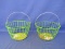 2 Farmer's Market Egg Baskets  – Vinyl Coated Wire – Each Holds up to  24 Eggs
