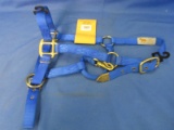 Hamilton Products Small  Size Halter Solid Brass 500-800 Lbs Blue