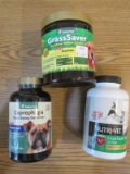 Nutri-Vet Grass Guard Mix For Dogs, NaturVet Grass Saver Enzymes,& Corophagia