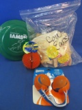 Dog Treat Selection: 10 Cow- Ear Chewies, Porcupine Rubber Ball, Fetch Balls, Frisbee