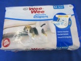 12 Medium Wee-Wee Disposable Diapers for 5-19 lb Dogs 15-18” Waist