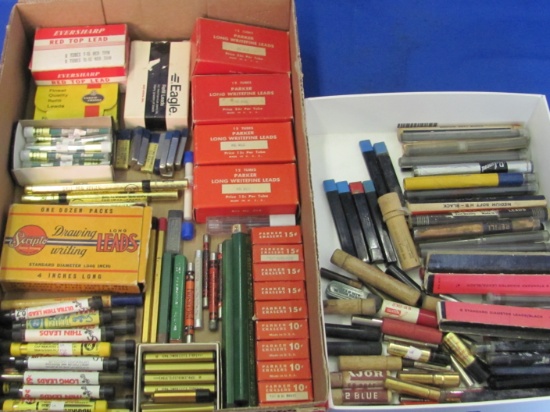 Large Lot of Vintage Pencil Leads & Erasers: Sheaffer's, Parker, Scripto, Eversharp & more