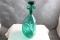 Art Glass Bubble with Pontil Large Bottle with Stopper 10 3/4