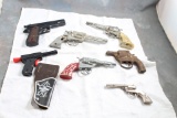 Old Cap Guns - Corkee cork, Invincible, Kilgore Loredo, Hubley, Top Gun, Jr.