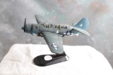 Hell Diver Diecast Military Model Plane on Stand