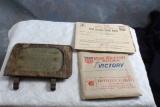 Antique Auto Certificate Holder for Visor & WWII War Ration Books 3 & 4 w/Stamps