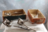 4 Antique Hair Clippers Oster, X-CEL both in original Boxes + Burman & Kay