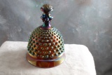 Vintage Cobalt Amethyst Hobnail Imperial Glass Bell