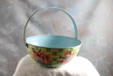 Vintage J Chein Tin Litho Easter Basket Nursery Rhymes Theme