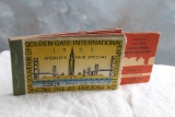 1939 Golden Gate International Exposition Ticket Packet Souvenir 3 Tickets Unused