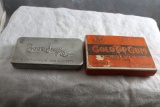 Vintage Boot Jack Plug Tobacco Tin & Gold Tip Gum Box 5 Cents
