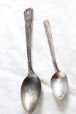 2 World's Fair Souvenir Spoons 1933 Chicago Century Progress & 1939 Golden