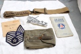 WWII Military Personal Gear Canvas Ammo Belt, M15 Canvas Carrying Bag,