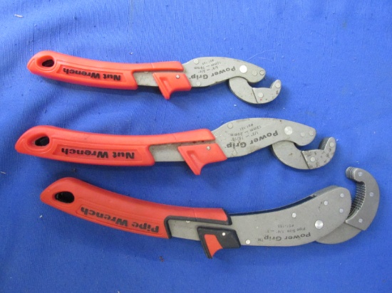 Olympia  Tools Power Grip Wrenches: Pipe Sizes  1/4” -1”, 1/2” to 15/16” & 3/8”-3/4”