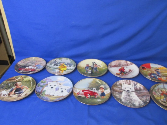 10 Collector Plates -Donald Zolan “Puppy Pals” Series