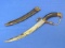 Interesting Vintage Fixed Blade Knife w Leather Sheath – 12” long