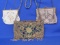 3 Fun Seed Beaded Purses: Small White 1 was made in France – Largest made in India