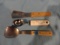 Lot of 3 Ice Cream Scoops w/ Advertising - 2 Vintage w/ Wooden Handles, 1 Newer