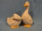 Pair of Ceramic Duck Figures - Nice details - Unmarked - Excellent condition