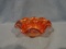 Vintage Marigold Carnival Glass Bowl - Imperial Glass? - Grape Leaf design