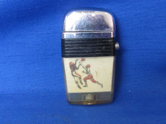 Scripto VU Black Band Lighter With Football Players