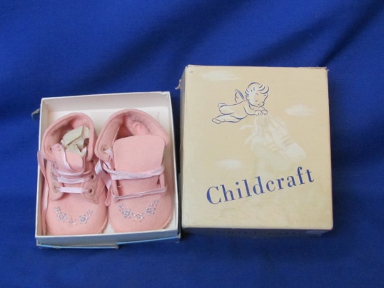 1950's JC Penny's Childcraft Baby Wool Shoes – Size 1