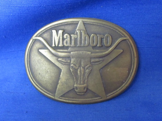 1987 Marlboro Solid Brass Belt Buckle
