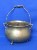 Heavy Brass Pot with Handle & 3 Feet – 5 1/2” in diameter