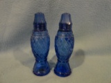 Pair of Avon Crystal Point Cotillion Cologne Bottles - Shaped like Salt & Pepper