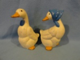 Matching Pair of Ceramic Duck Figurines - 6 7/8